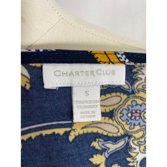 Charter club wrap style paisley print dress Career office classic small - Picture 6 of 6